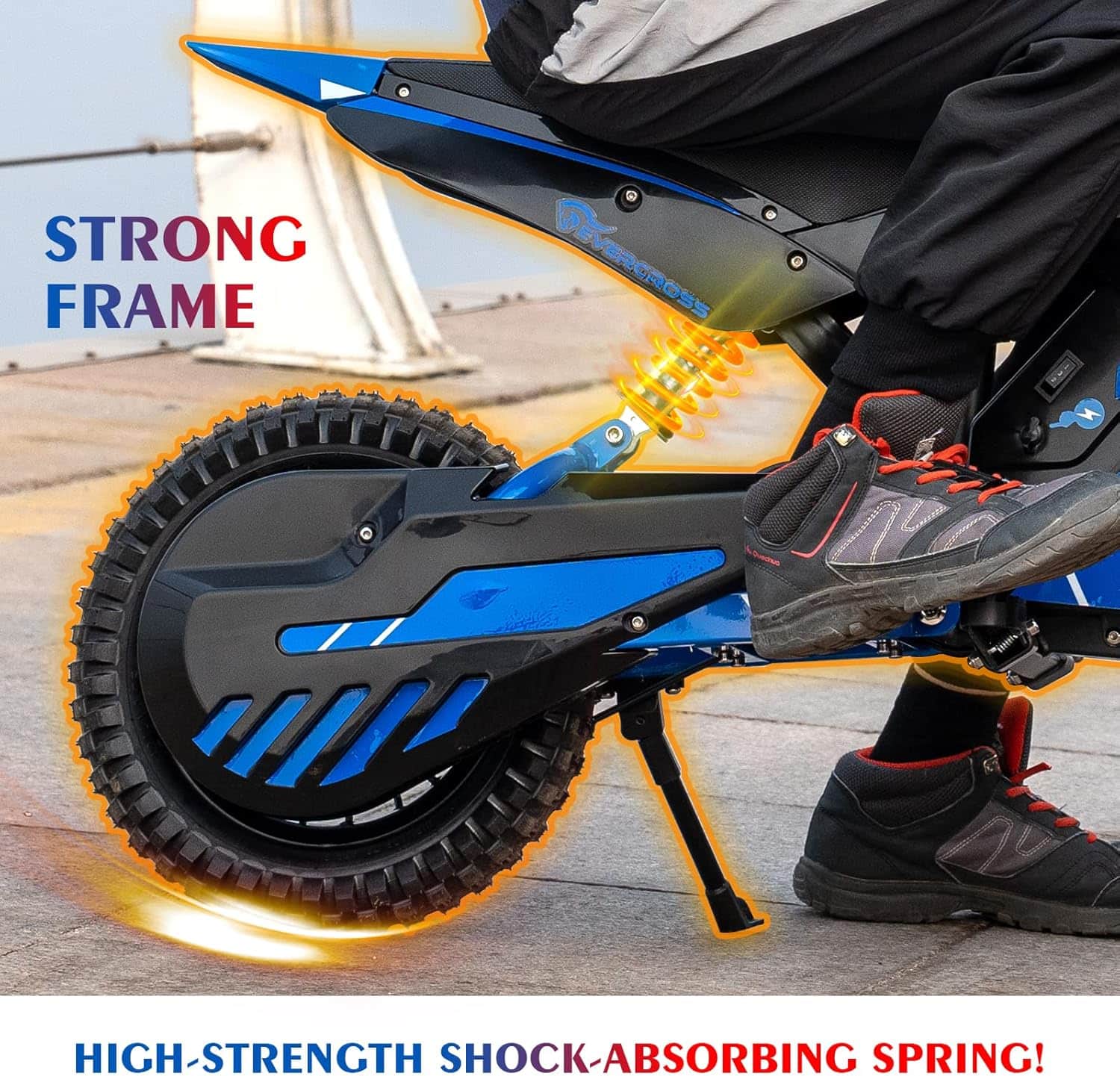 Moto électrique EVERCROSS EV12M 300W Pour Enfants – 25 Km/h, Vrai Look Tout-terrain, Pour Piloter Comme Un Grand !