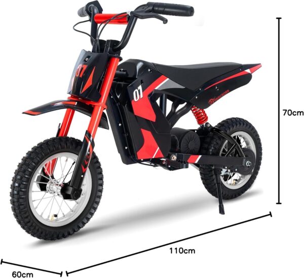 EVERCROSS EV12M Motocross Électrique pour Enfants Moto avec Moteur 300W (Rouge) – Image 6