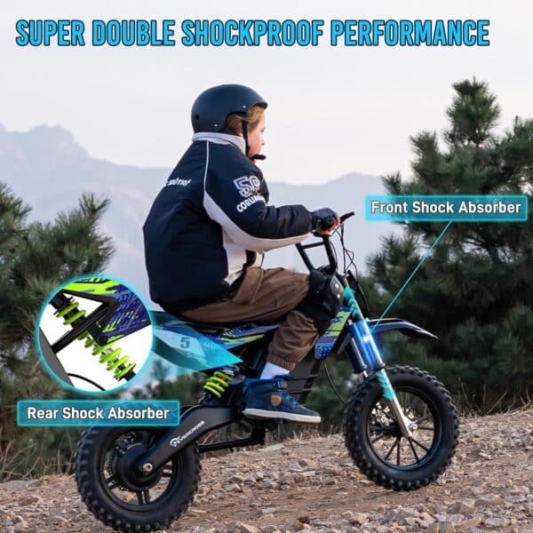 Motocross électrique enfant EV65M – 500W, 14 pouces, pour 12 ans et + – Image 6